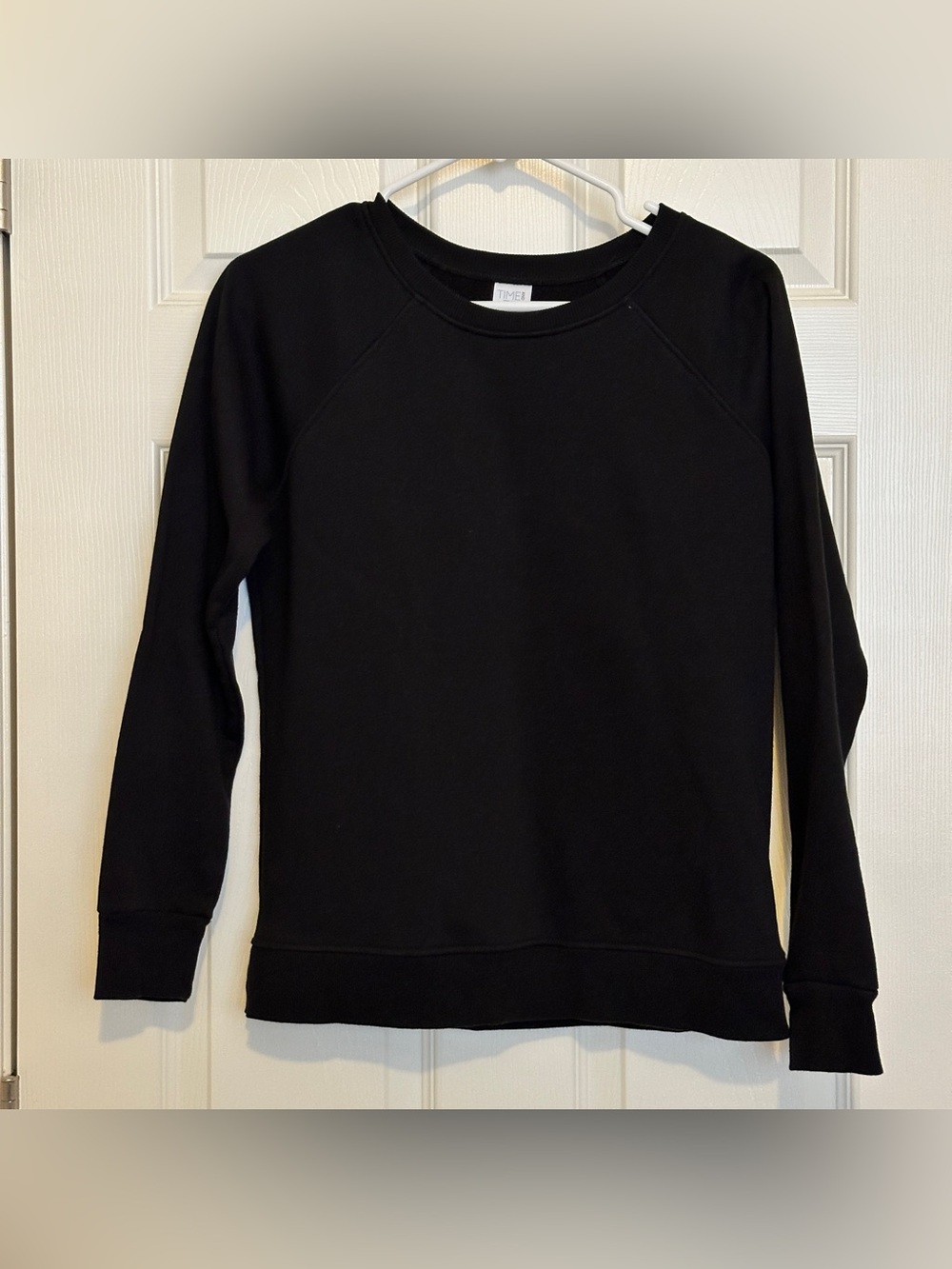 Time and Tru Black Crewneck Pullover Sweater Womens Small 4-6 Preowned Good